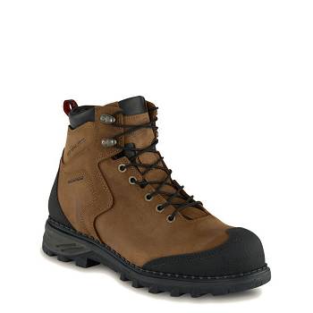 Red Wing Férfi Burnside 6-inch Safety Toe Vízálló Bakancs Teve